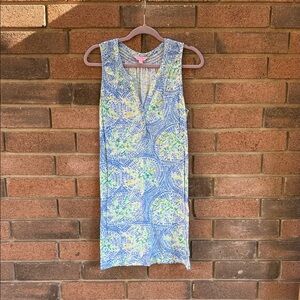 Lilly Pulitzer Essie Shift Dress "Bennet Blue Tropic Like it's Hot" Mini Dress M